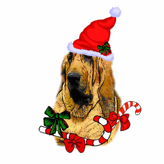 Bloodhound Christmas Gifts Statuette (Front)
