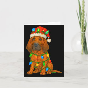 Bloodhound Christmas Lights Dog Lover Xmas Pajama Card