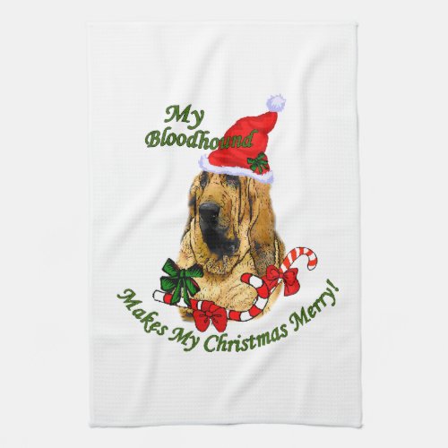 Bloodhound Christmas Merry Towel