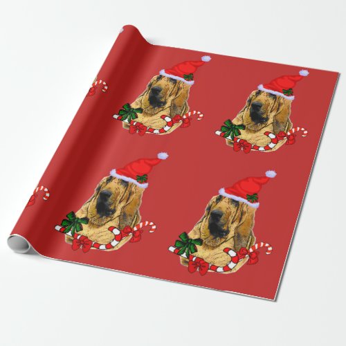 Bloodhound Christmas Wrapping Paper