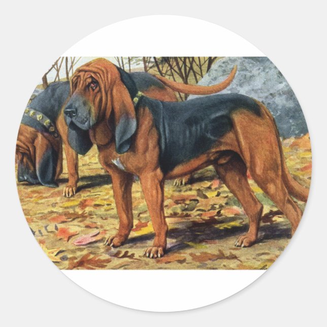Bloodhound Classic Round Sticker (Front)
