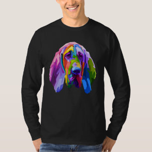 Bloodhound Colorful Pop Art Portrait For Dog Owner T-Shirt