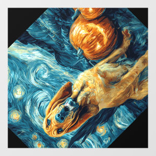 Bloodhound Cute Dog Halloween Jack O Lantern Pumpk Wall Decal