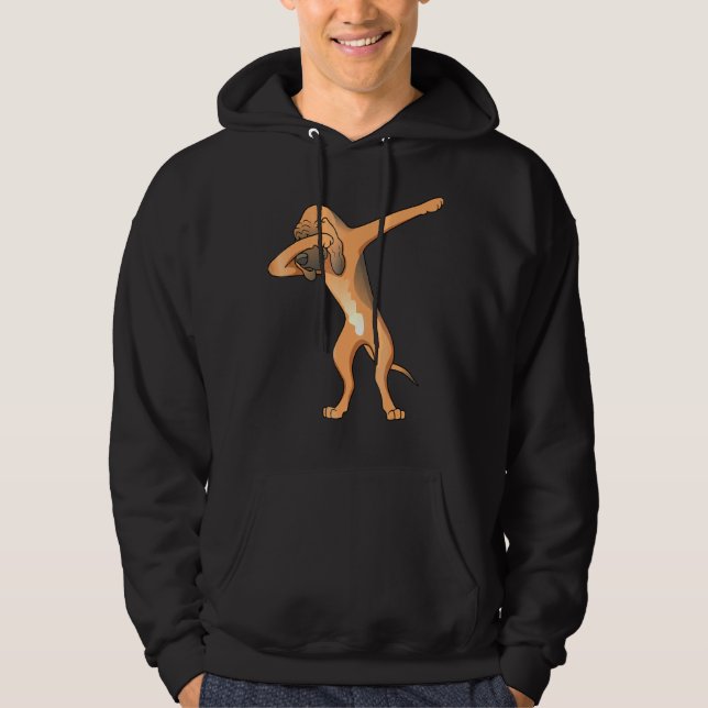 Bloodhound Dabbing  Dog Dab Dance Hoodie (Front)