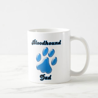 Bloodhound Dad Blue Pawprint Coffee Mug
