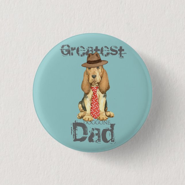 Bloodhound Dad Button (Front)