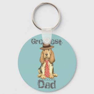 Bloodhound Dad Keychain