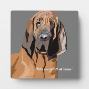 Bloodhound Digital Drawing  Plaque