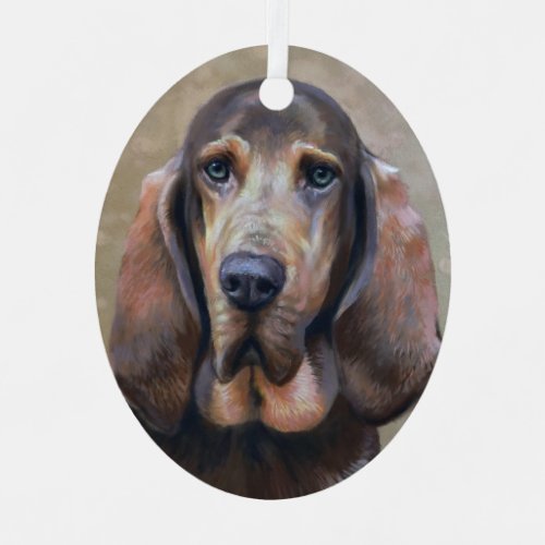 Bloodhound Dog Art Christmas Ornament