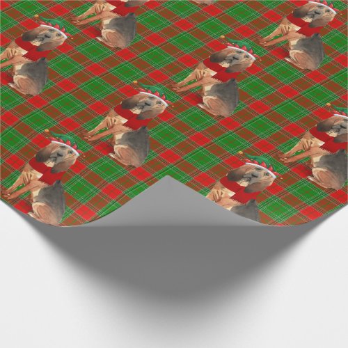 Bloodhound Dog Funny Holiday Plaid Christmas Wrapping Paper