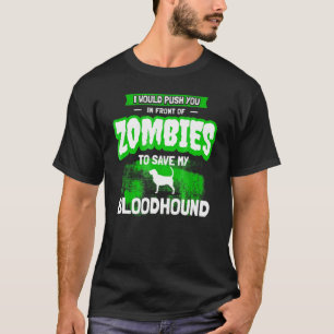 Bloodhound Dog Humor Zombie T-Shirt