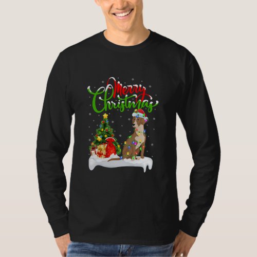 Bloodhound Dog Lover Xmas Lighting Bloodhound T_Shirt