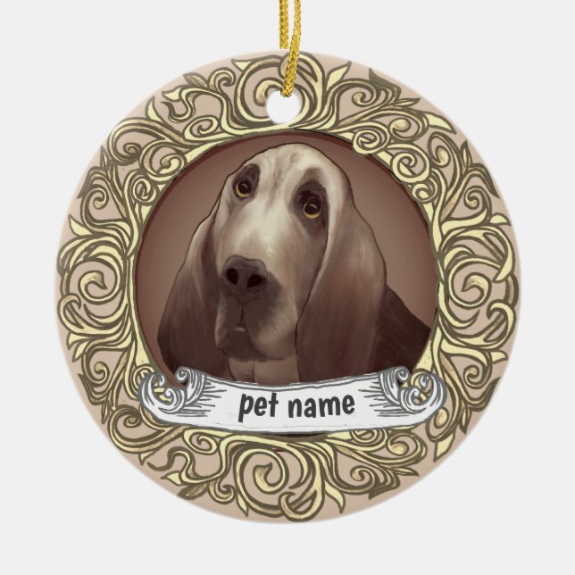 Bloodhound Dog Loving Memory ornament (Front)