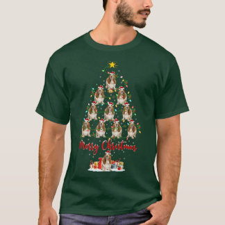 Bloodhound Dog Matching Santa Bloodhound Christmas T-Shirt