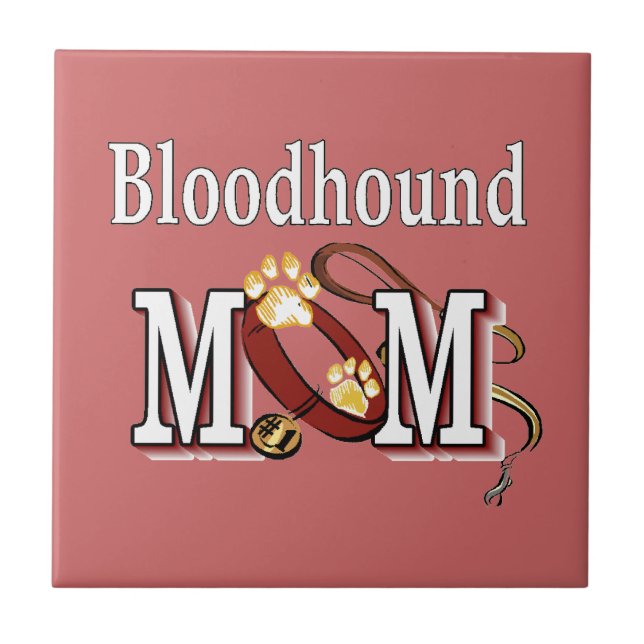 Bloodhound Dog MOM Ceramic Tile (Front)
