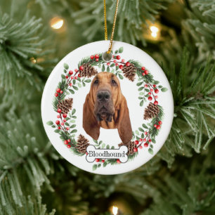 Bloodhound dog Personalized Pet Ornament