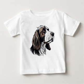 Bloodhound dog portrait baby T-Shirt
