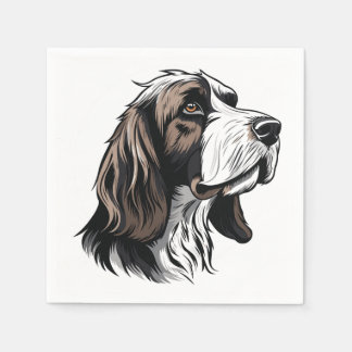 Bloodhound dog portrait napkins