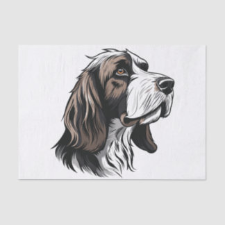 Bloodhound dog portrait tissue paper