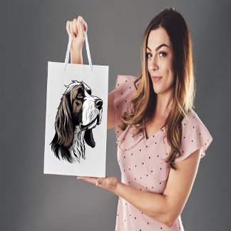 Bloodhound dog Portrait Tote Bag