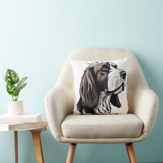 Bloodhound dog portriat nursery pillow