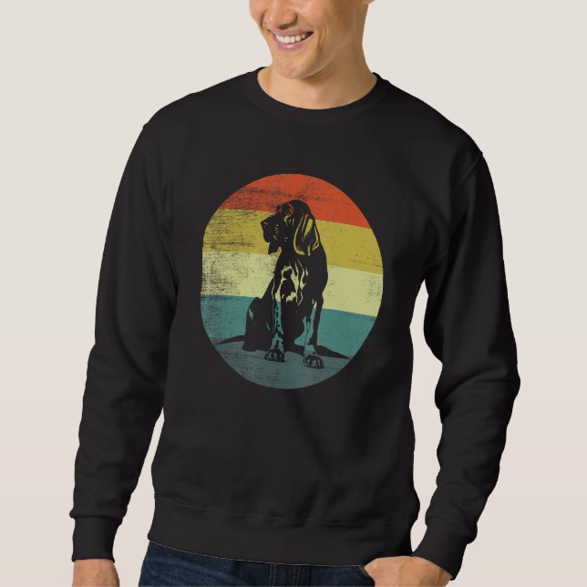 Bloodhound Dog Retro Vintage Design Sweatshirt (Front)
