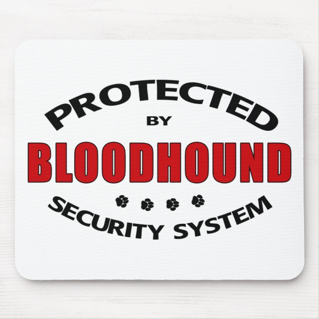 Bloodhound Dog Security Mouse Pad (Front)