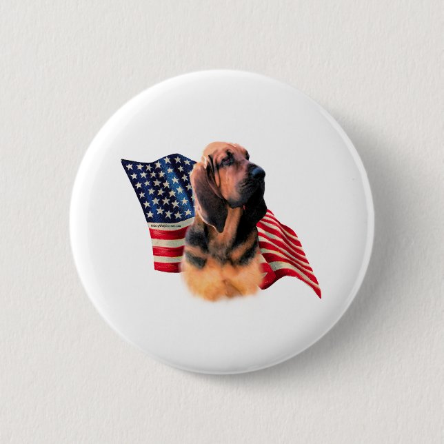 Bloodhound Flag Pinback Button (Front)