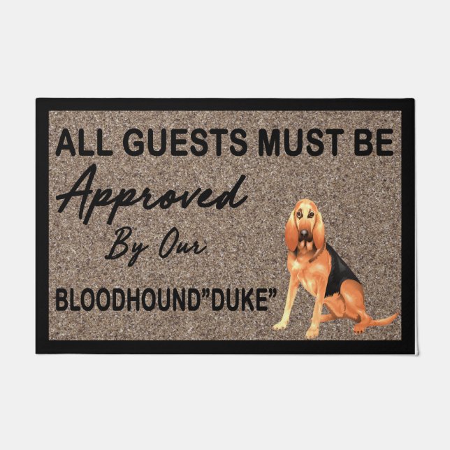 Bloodhound Gifts, Bloodhound Owner Warming  Doormat (Front)