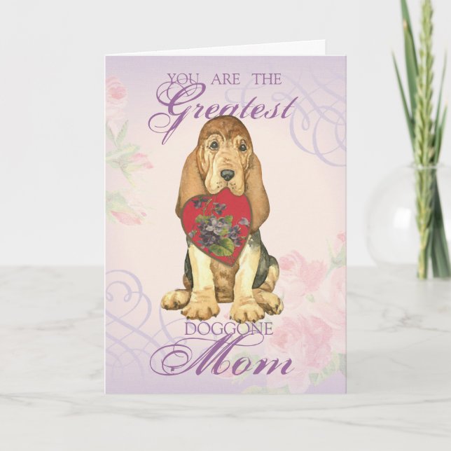 Bloodhound Heart Mom Card (Front)