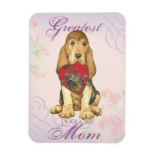 Bloodhound Heart Mom Magnet