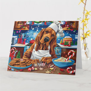 Bloodhound Holiday Baking: Festive Christmas Card