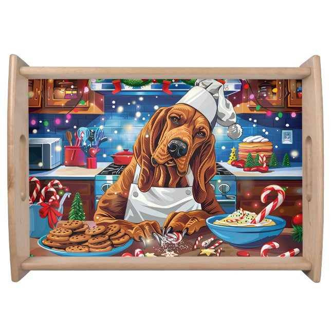 Bloodhound Holiday Baking: Festive Christmas Serving Tray (Front)
