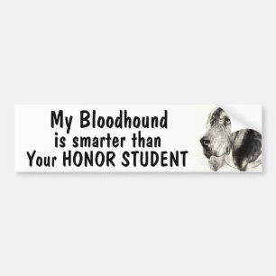 Bloodhound is smarter than your honor student bumper sticker