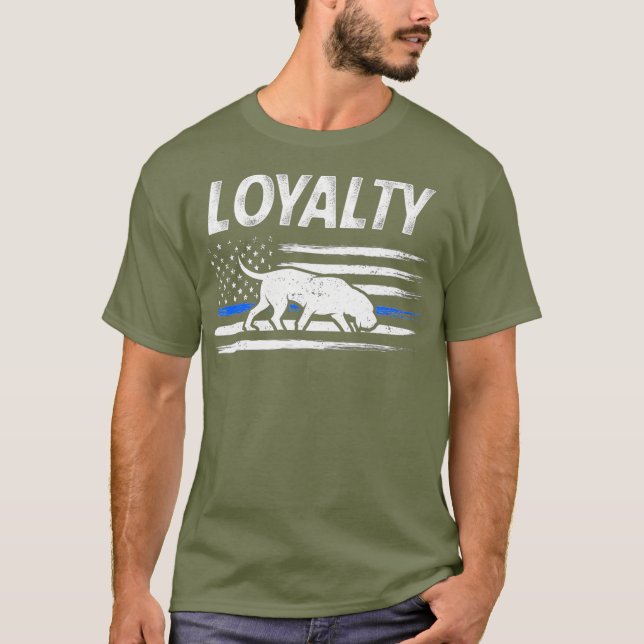 Bloodhound K9 Police Loyalty Partner Dog Thin T-Shirt (Front)