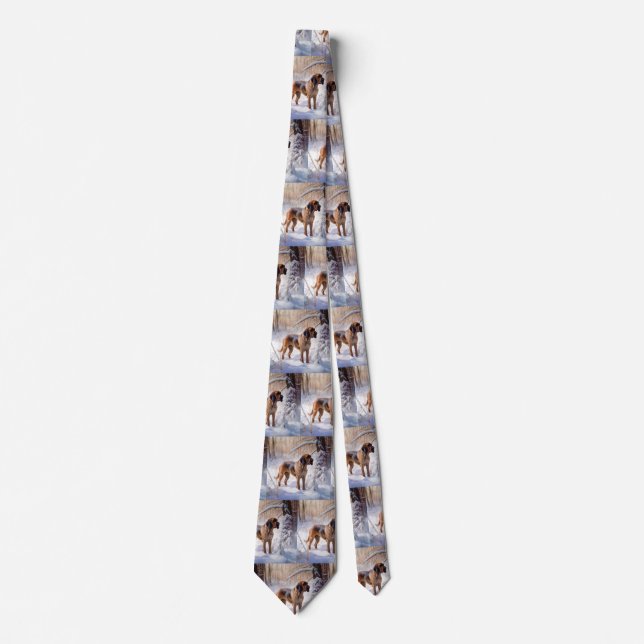 Bloodhound Let It Snow Christmas Neck Tie (Front)
