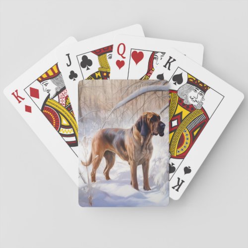 Bloodhound Let It Snow Christmas Poker Cards