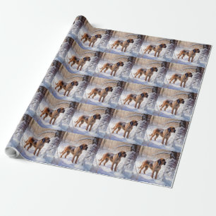 Bloodhound Let It Snow Christmas Wrapping Paper