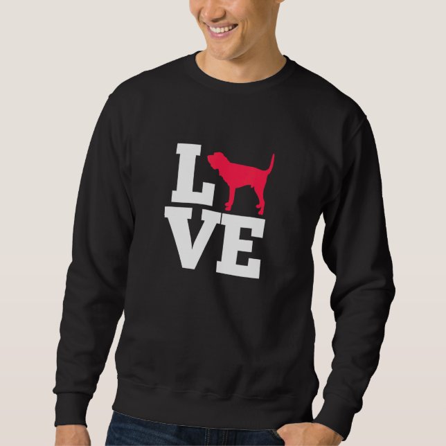 Bloodhound Love Dog Dog Owner Sweatshirt (Front)