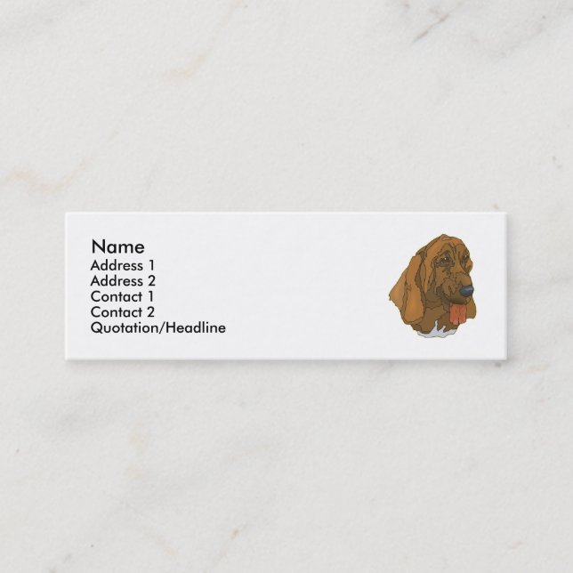 Bloodhound  mini business card (Front)