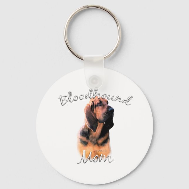 Bloodhound Mom 2 Keychain (Front)