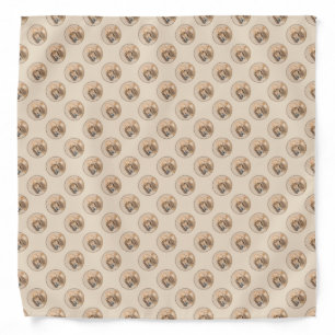 Bloodhound Painting - Cute Original Dog Art Bandana