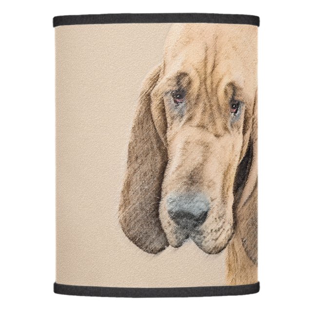 Bloodhound Painting - Cute Original Dog Art Lamp Shade (Front)