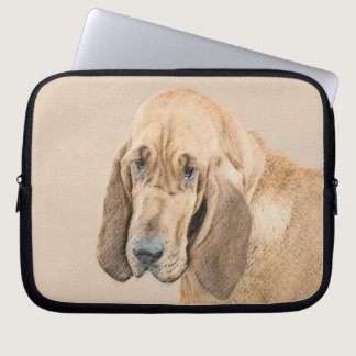 Bloodhound Painting - Cute Original Dog Art Laptop Sleeve
