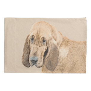 Bloodhound Painting - Cute Original Dog Art Pillow Case