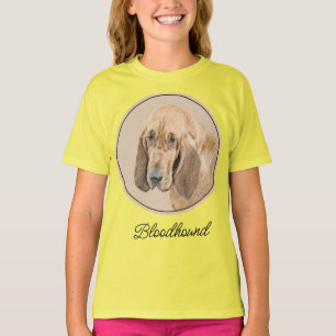Bloodhound Painting - Cute Original Dog Art T-Shir T-Shirt