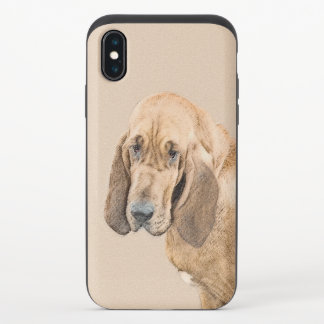 Bloodhound Painting - Cute Original Dog Art iPhone X Slider Case
