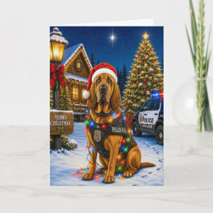Bloodhound Police Holiday Card