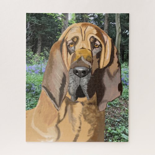 Bloodhound Portrait Jigsaw Puzzle