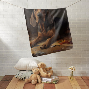 Bloodhound Pumpkins Halloween Scary Baby Blanket